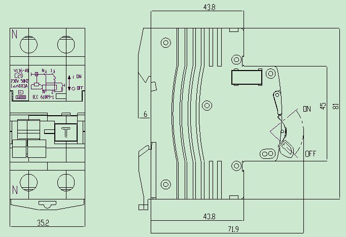 Overall and Mounting Dimensioned Chart